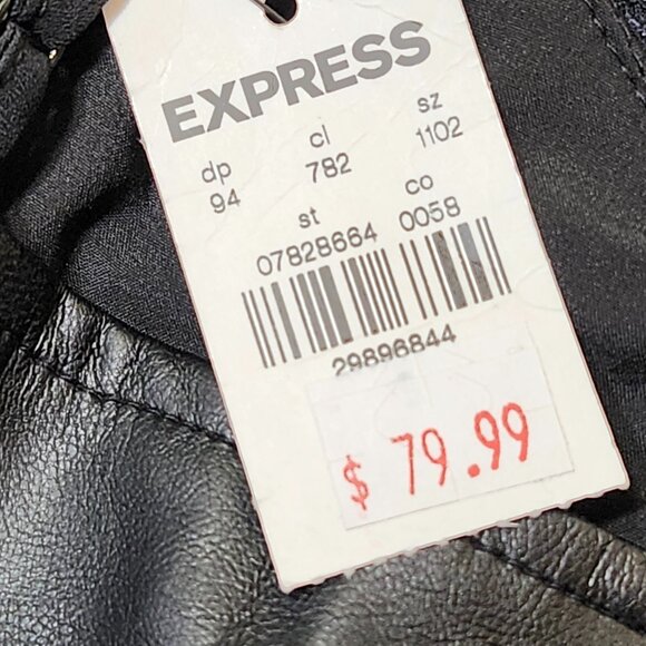 Express Faux Leather Pleated MidiDress - Picture 2 of 6